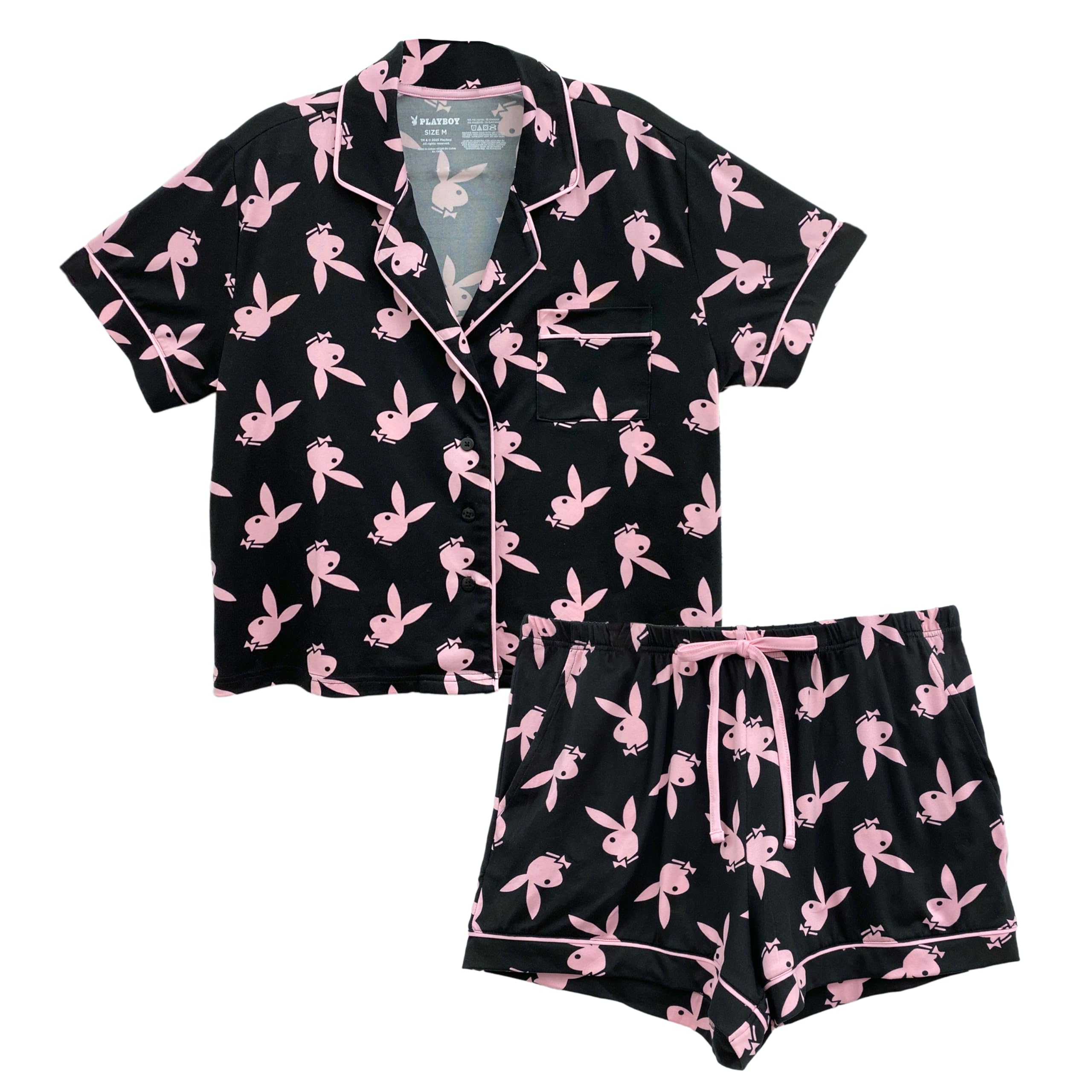 Playboy Women's Amazon Exclusive Pajama Lounge Sets in Silky Satin for Comfortable Night Wear
| Playboy Women's Amazon